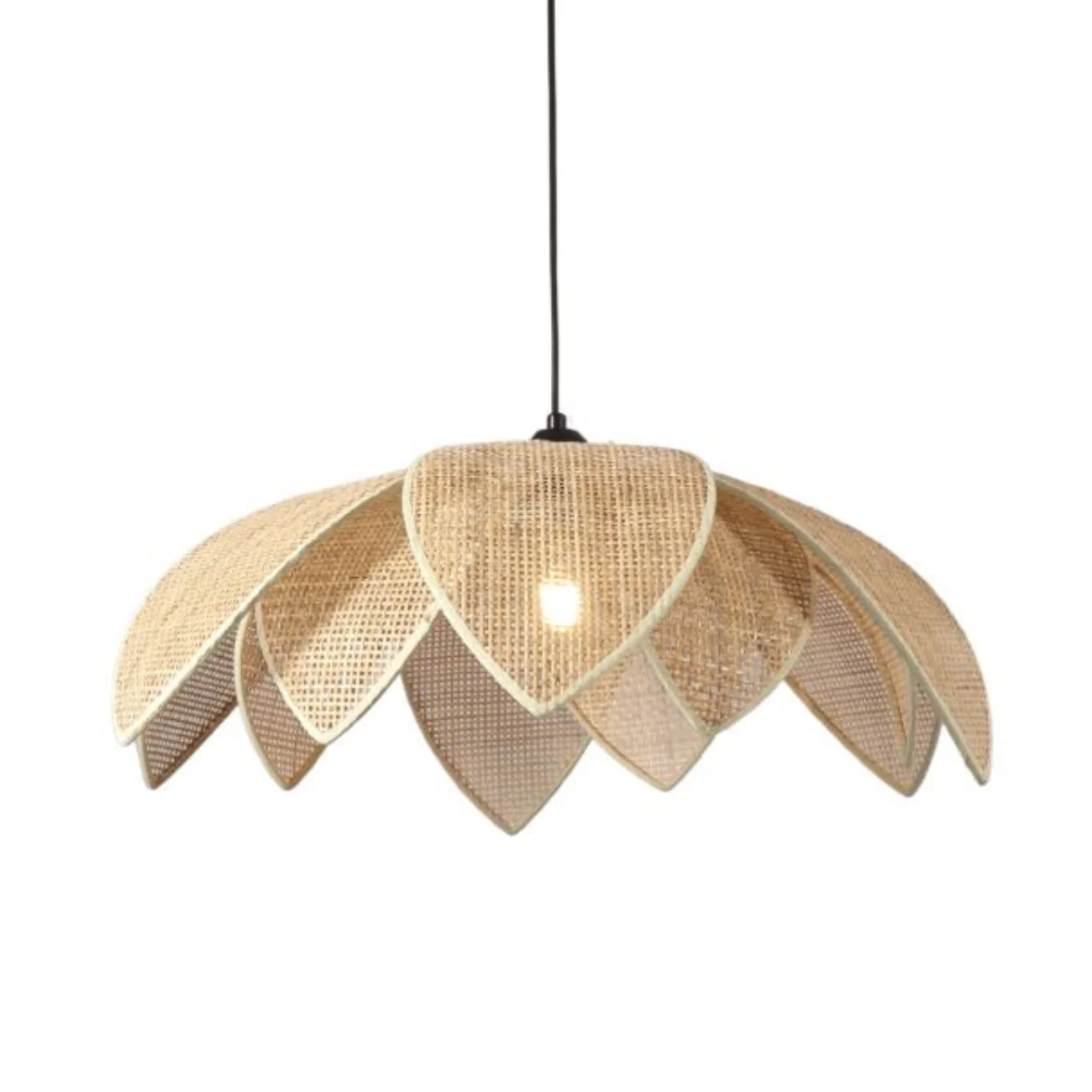 Natural Rattan Pendant Light – Mariella | Rattan Lighting for Living & Dining | Bright House